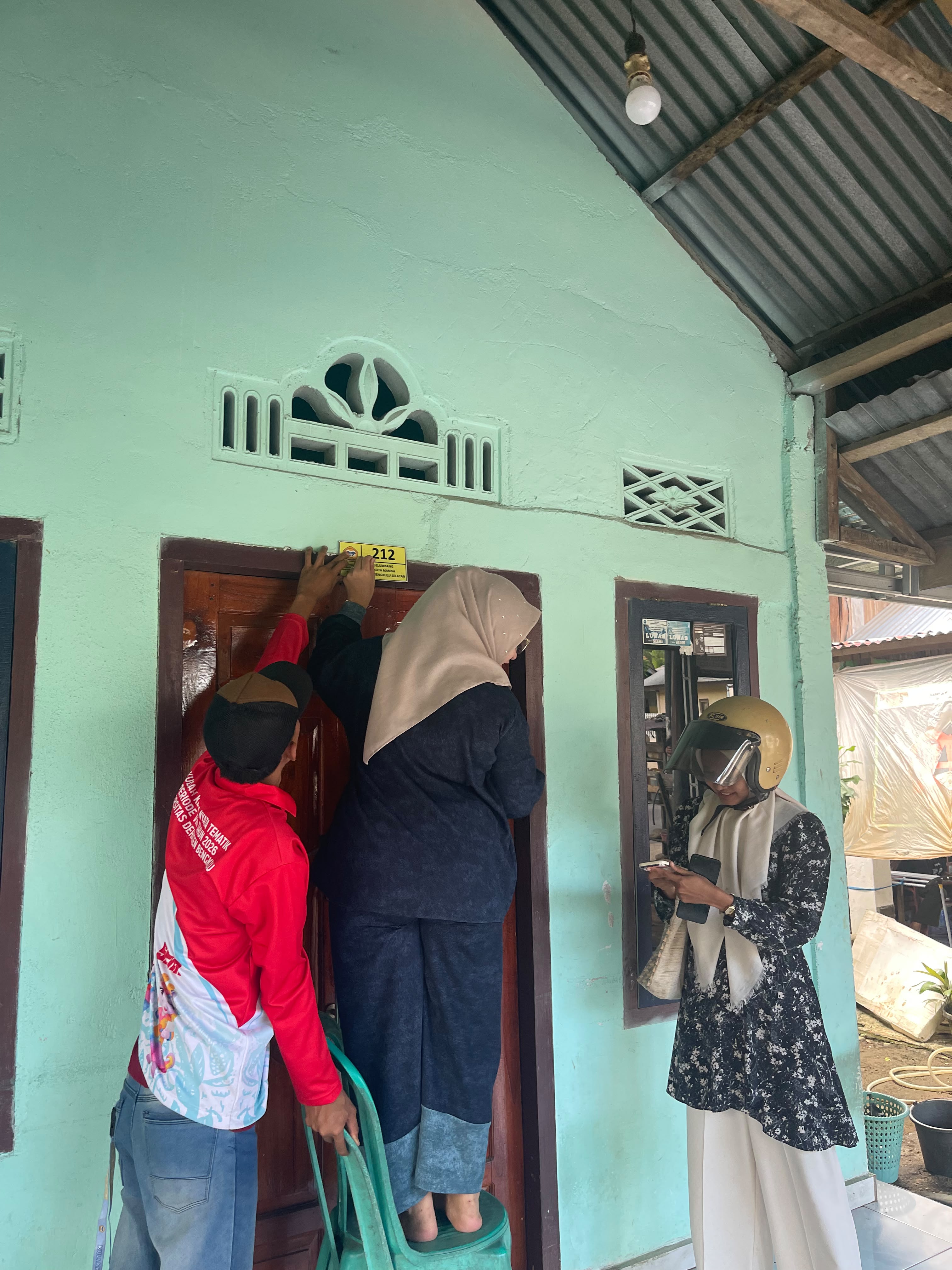 Lanjut memasang no rumah