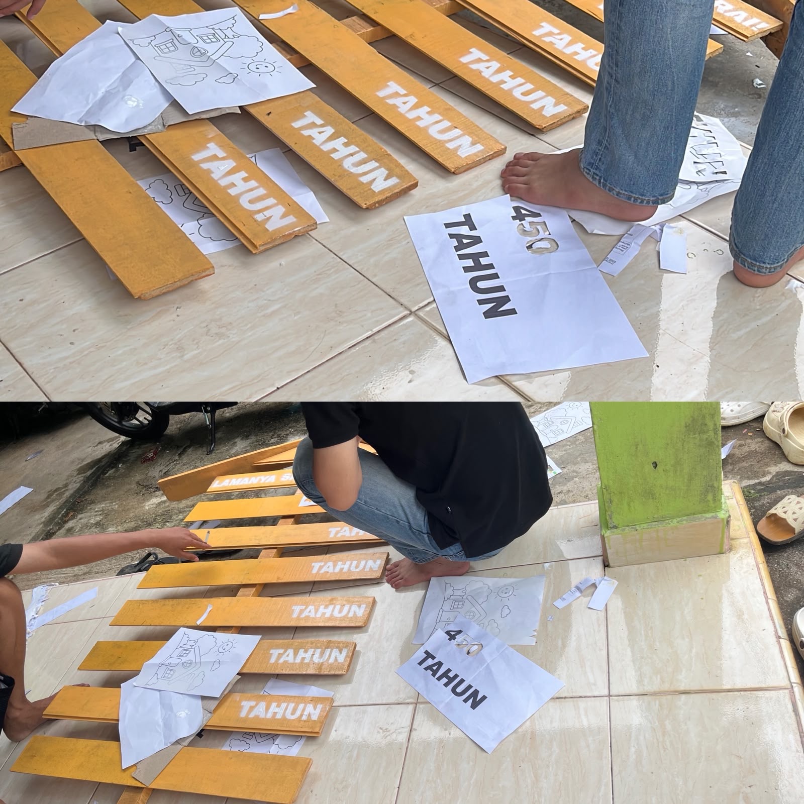 Pengecatan Papan Edukasi Sampah