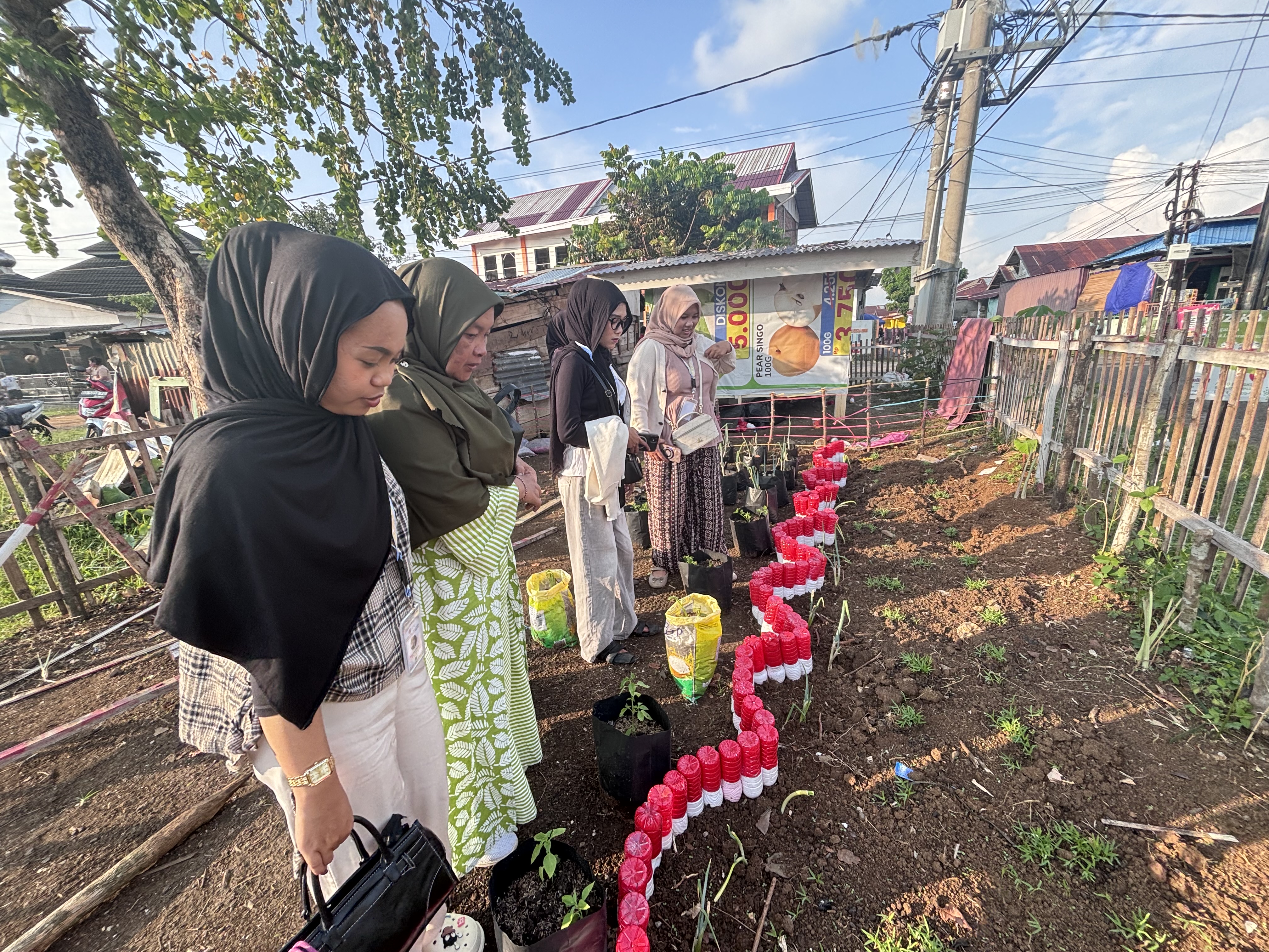 Pengecekan tanaman toga oleh ibu dpl