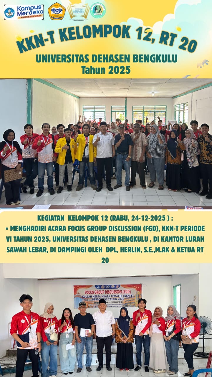 MENGHADIRI ACARA FGD 1 DIKANTOR LURAH SAWAH LEBAR KOTA BENGKULU 