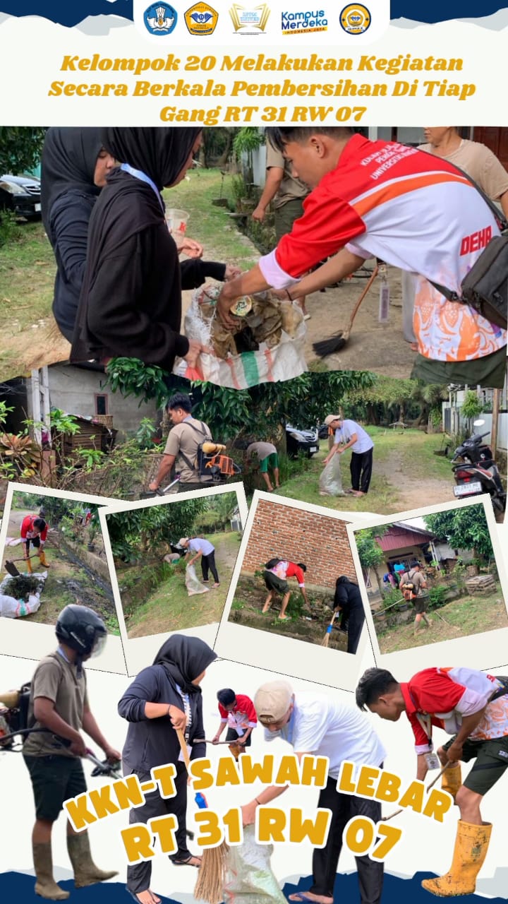 Pembersihan lingkungan wilayah rt31 rw07