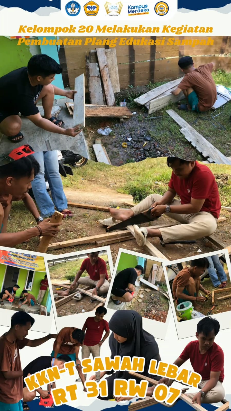 Pengaplasan plang edukasi 