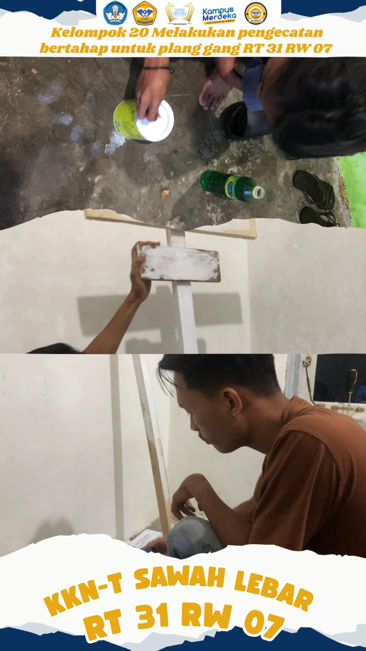 Pengecatan plang gang 