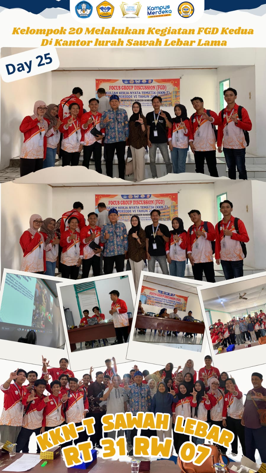 FGD di kantor lurah sawah lebar 