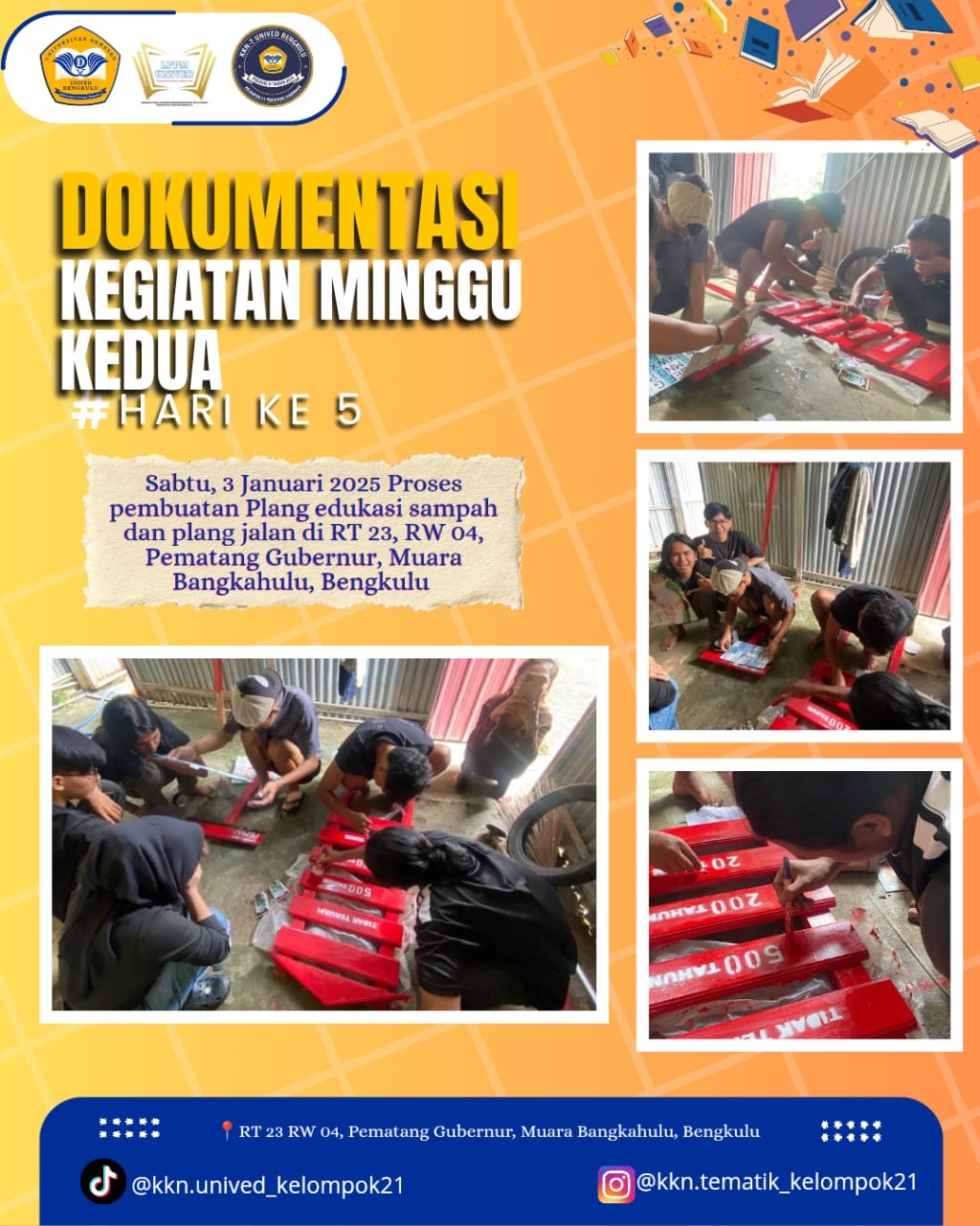 Proses Pengecatan Plang 