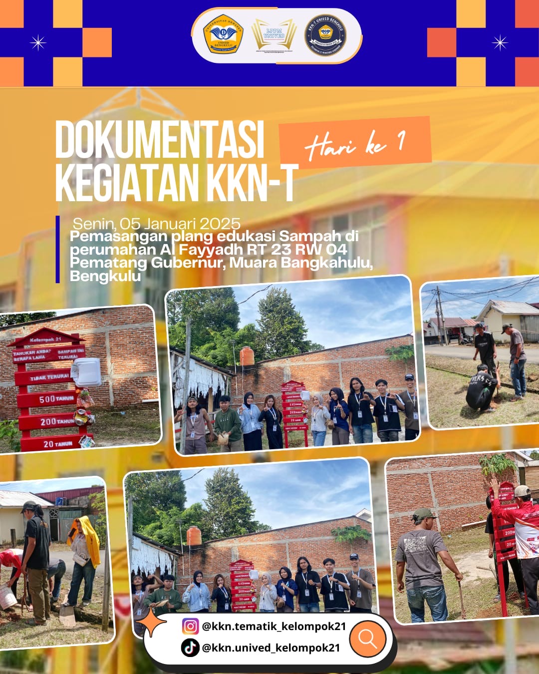 Pemasangan Plang uraian Sampah