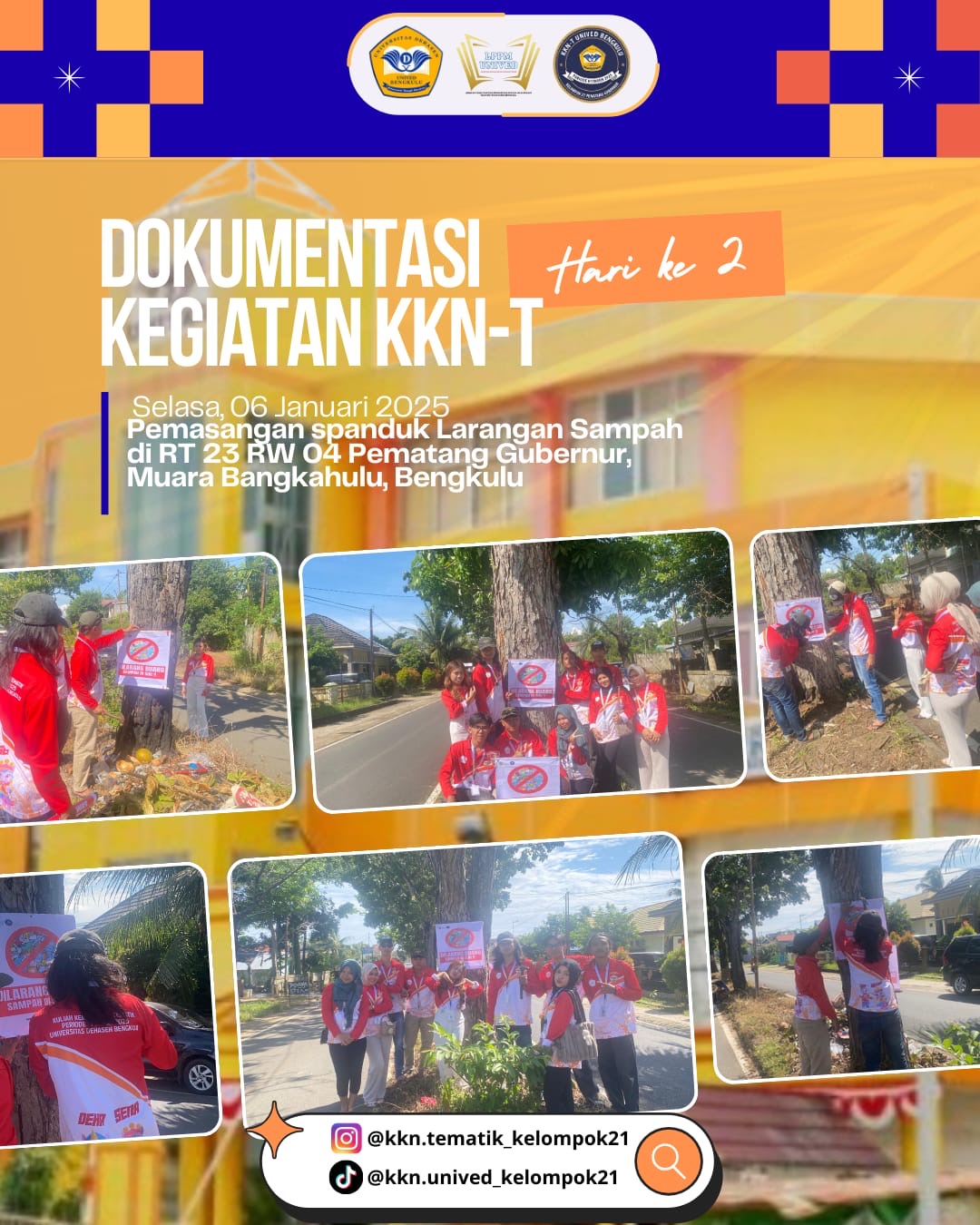 Pemasangan larangan Membuang sampah sembarangan