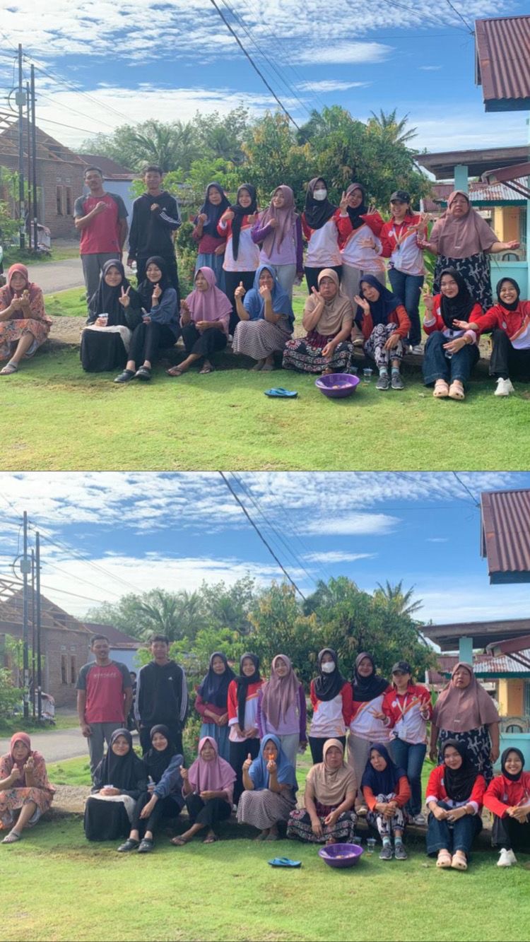 Senam pagi bersama warga sekitar