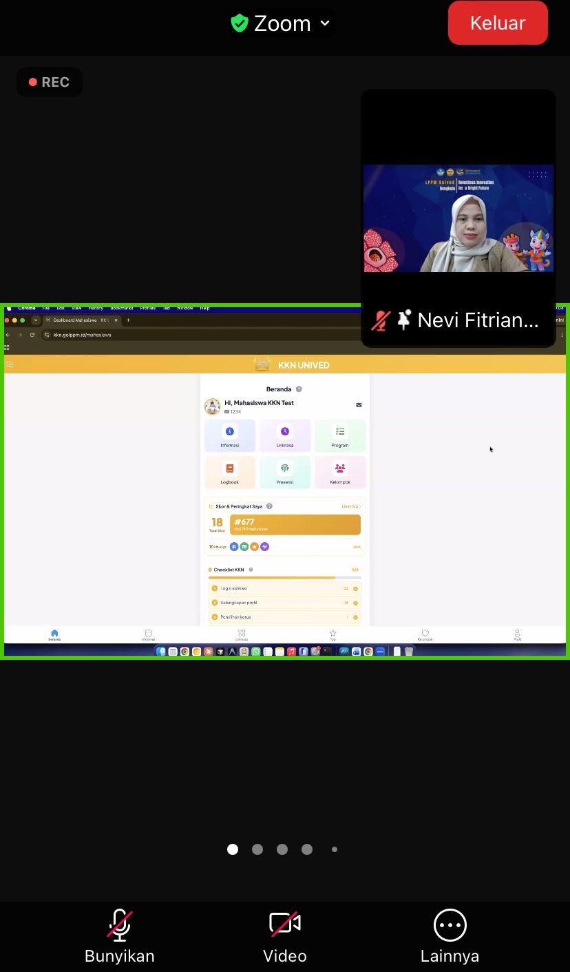 zoom pembekalan apilkasi