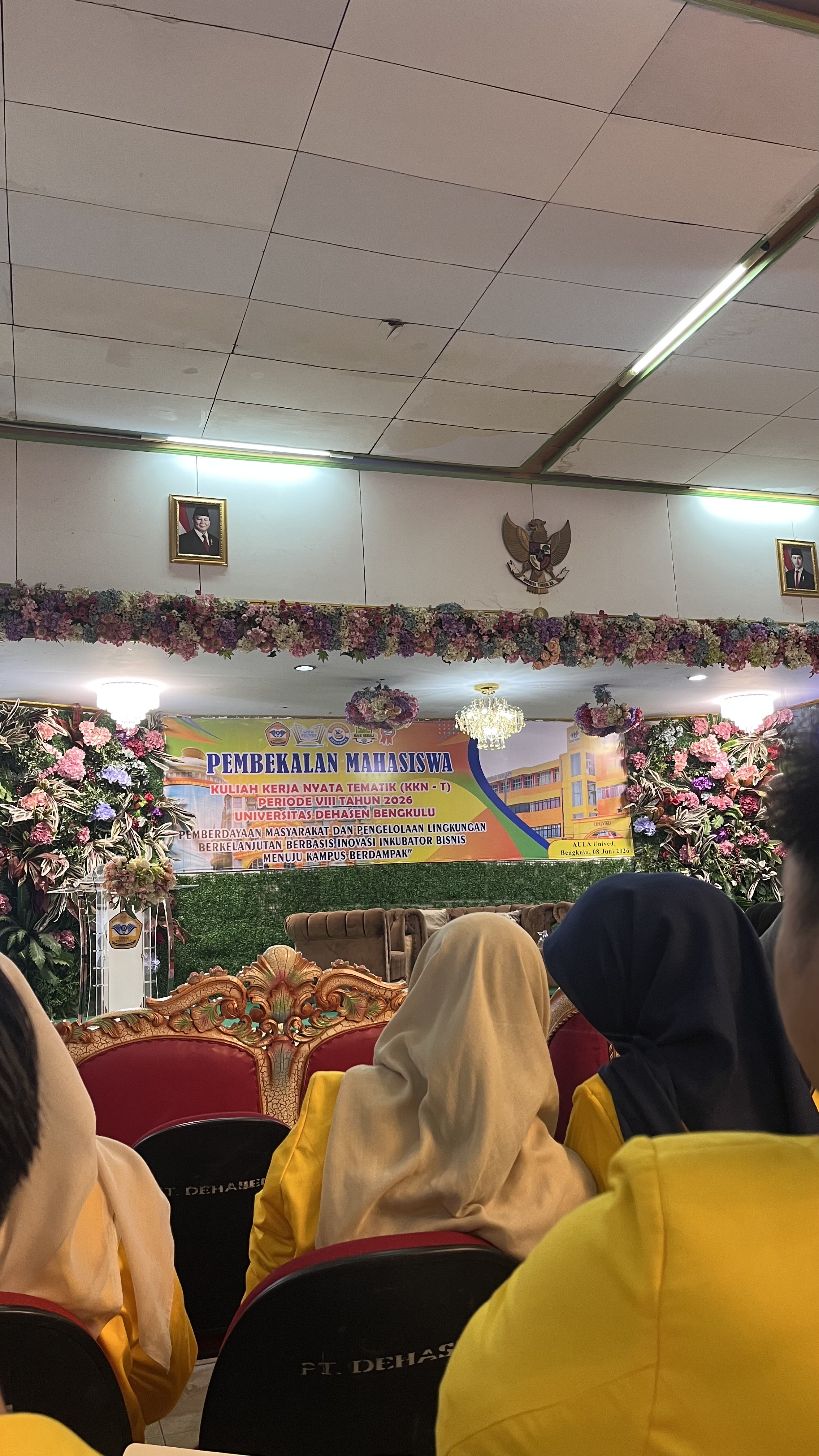 Pembukaan KKN-T periode VIII tahun 2026 Universitas Dehasen Bengkulu kelompok 9