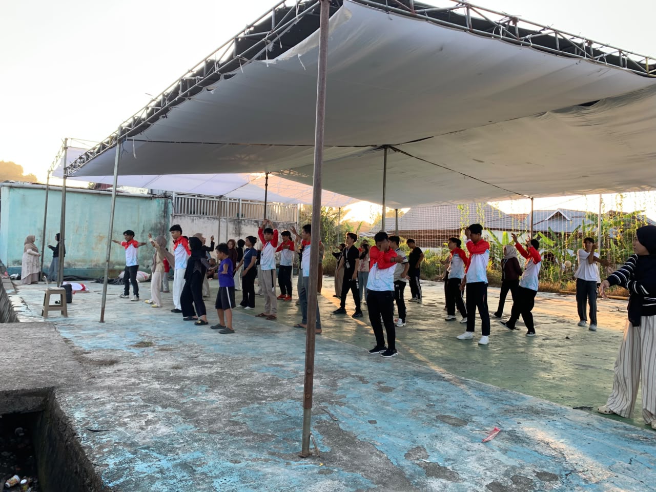 Senam sore terakhir bersama warga ds taba Pasmah 