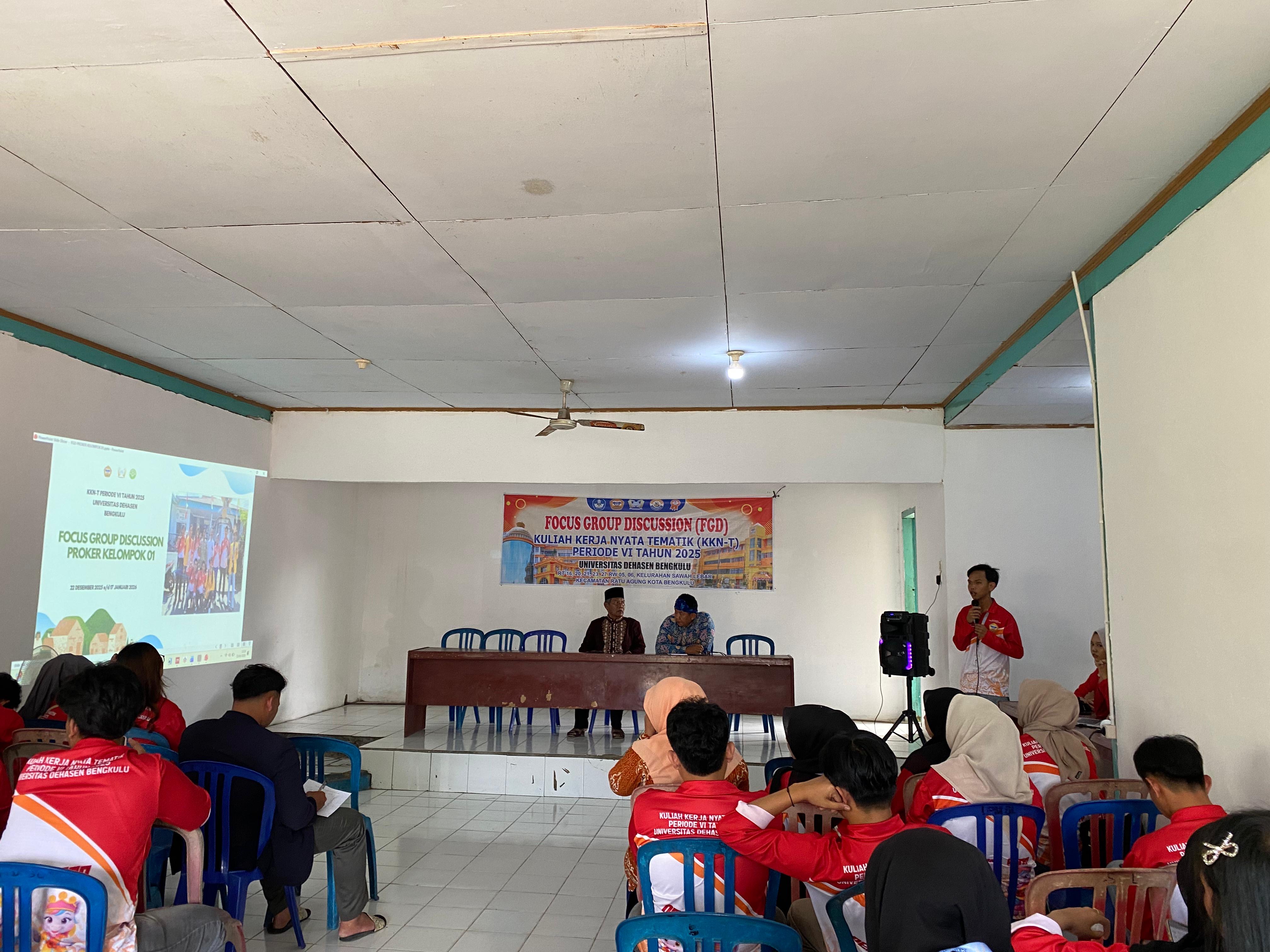 Acara fgd KKN-T VI 2025 dikeluraan sawah lebar 