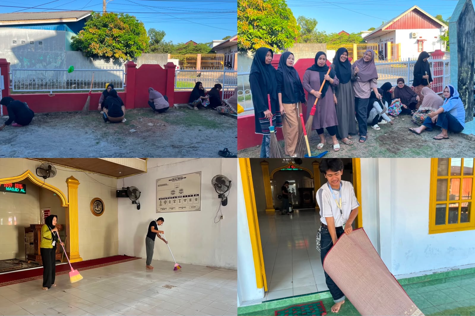 Kebersihan masjid bersama warga RT 32 dan 28