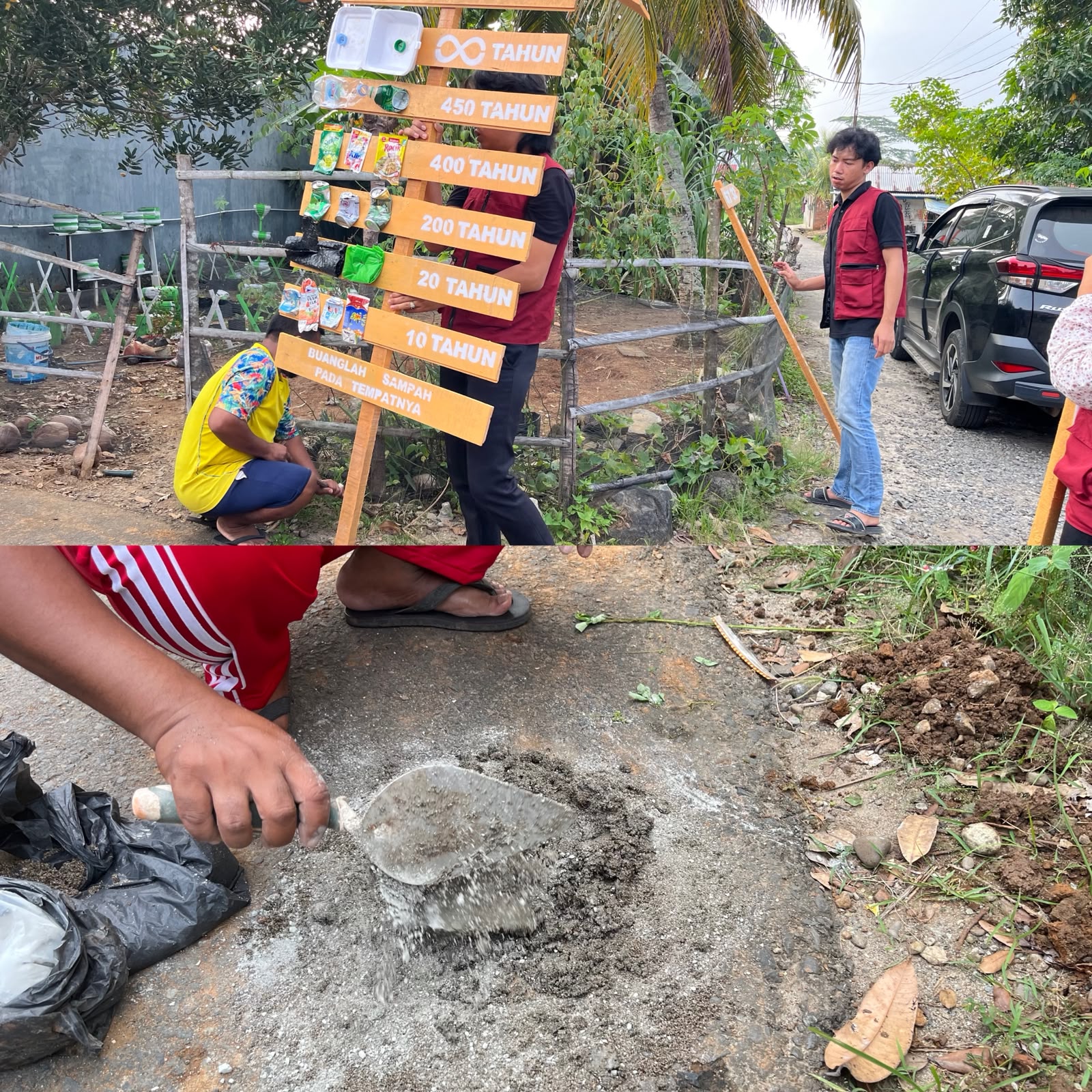 PEMASANGAN PAPAN EDUKASI SAMPAH