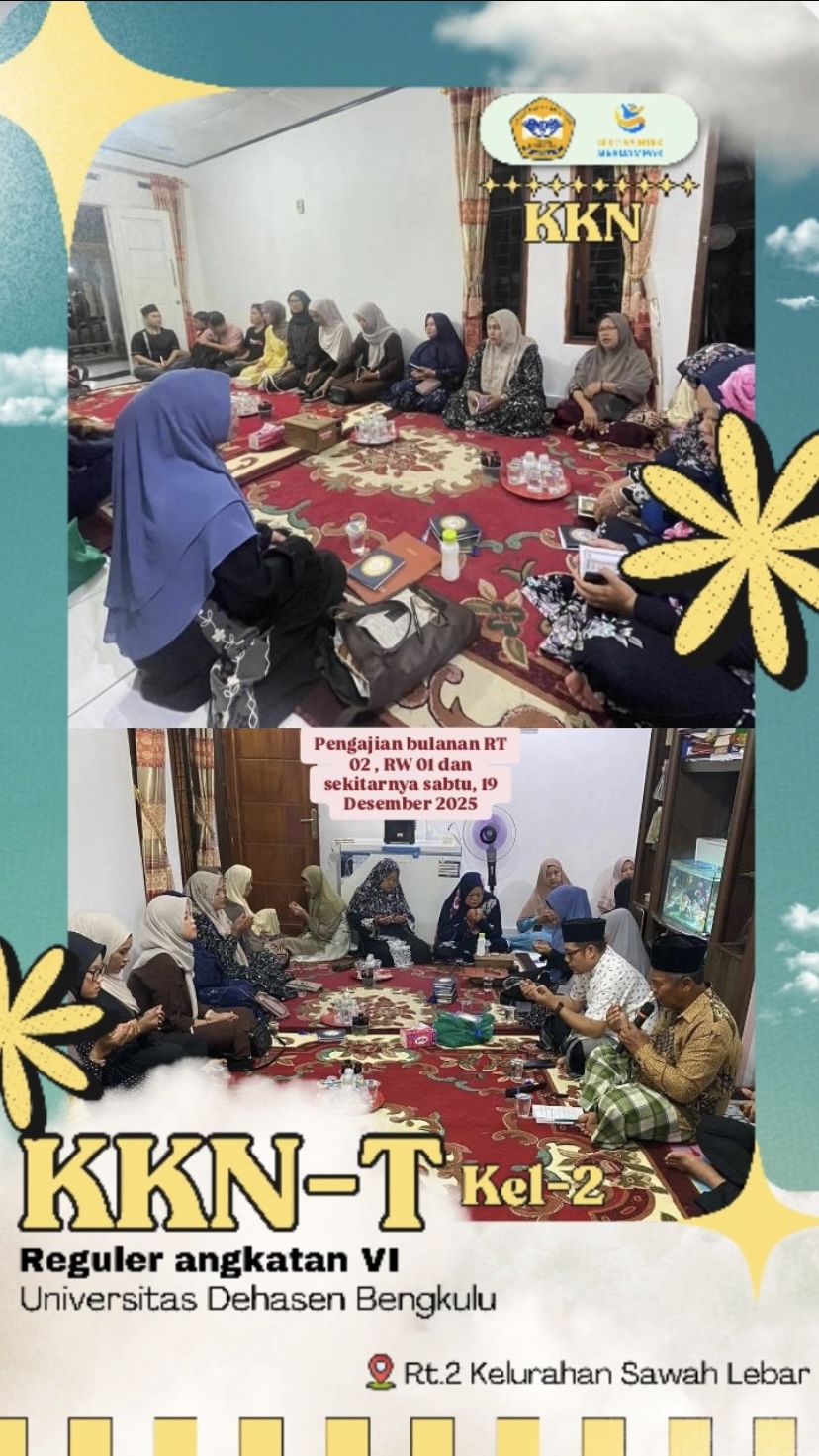 Pengajian Bulanan RT 02 RW 01 dan sekitarnya  Jum,at malam sabtu 19 Desember 2025