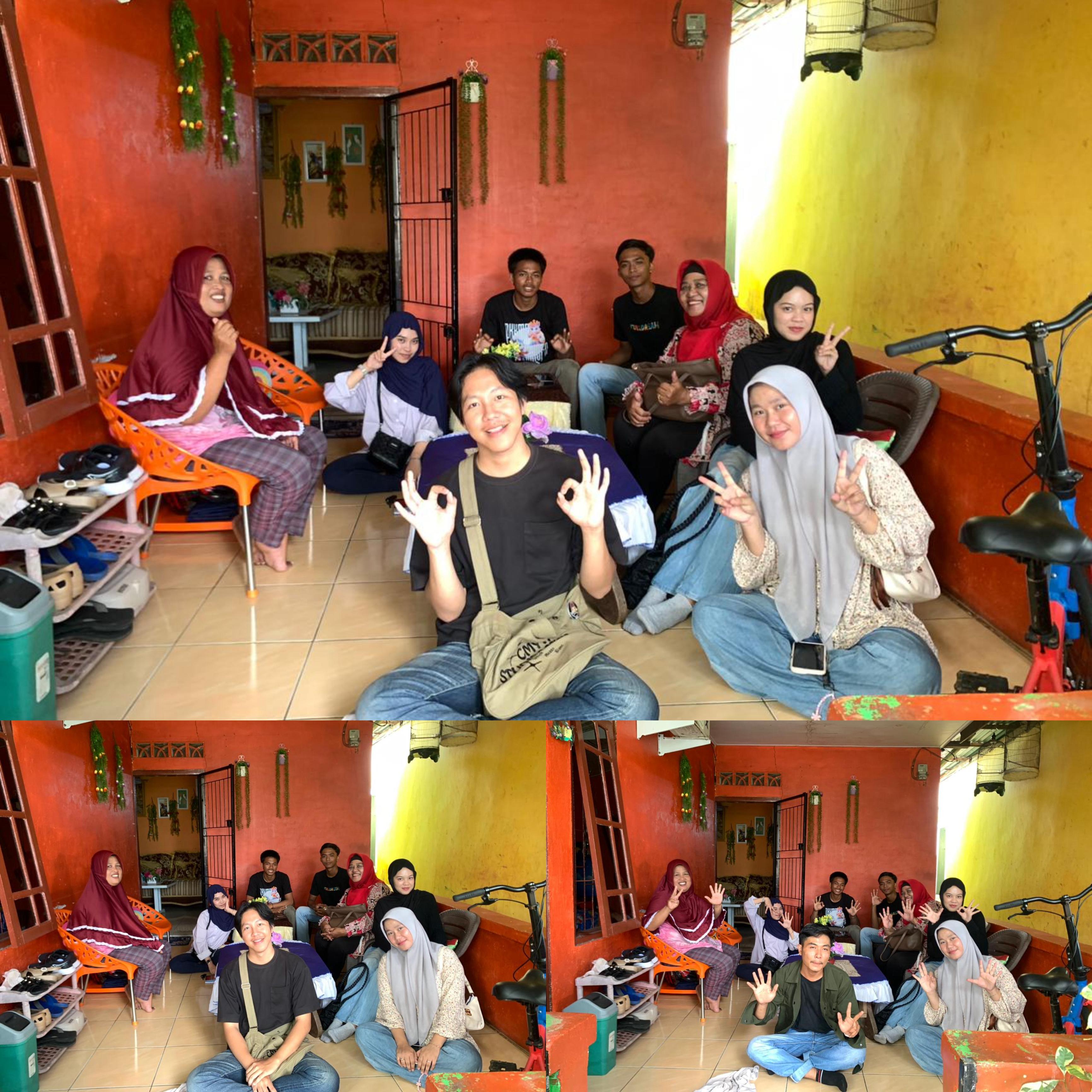 Pertemuan pertama Kelompok (53) di rumah ketua Rt. 02 Rw. 02 Ratu Agung (Anggut Bawah) dengan DPL dan Mahasiswa, sekaligus mecari posko KKN 