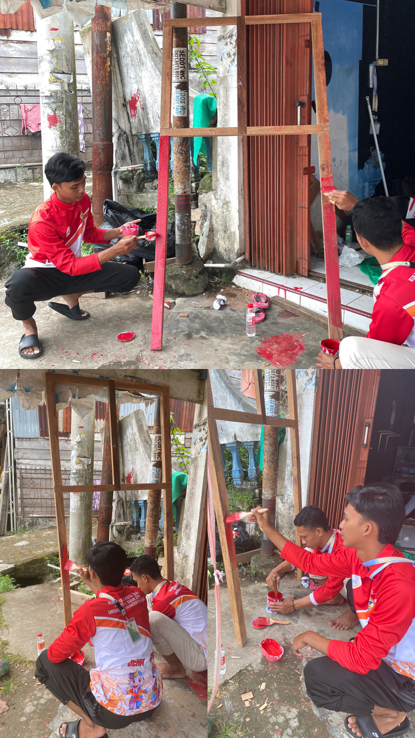 pengecatan rangka kayu proker denah lokasi