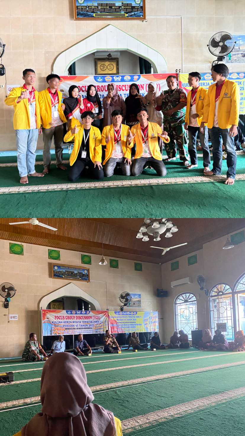 kegiatan FGD (focus group discussion) terakhir kkn-t periode ke VI universitas Dehasen Bengkulu di kelurahan anggut bawah