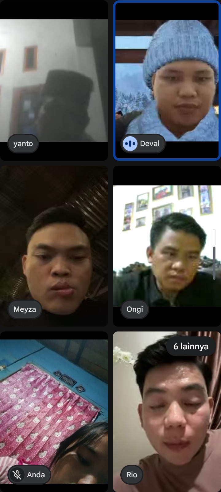 kegiatan zoom meeting persiapan pembukaan KKN di lintang empat lawang bersama DPL