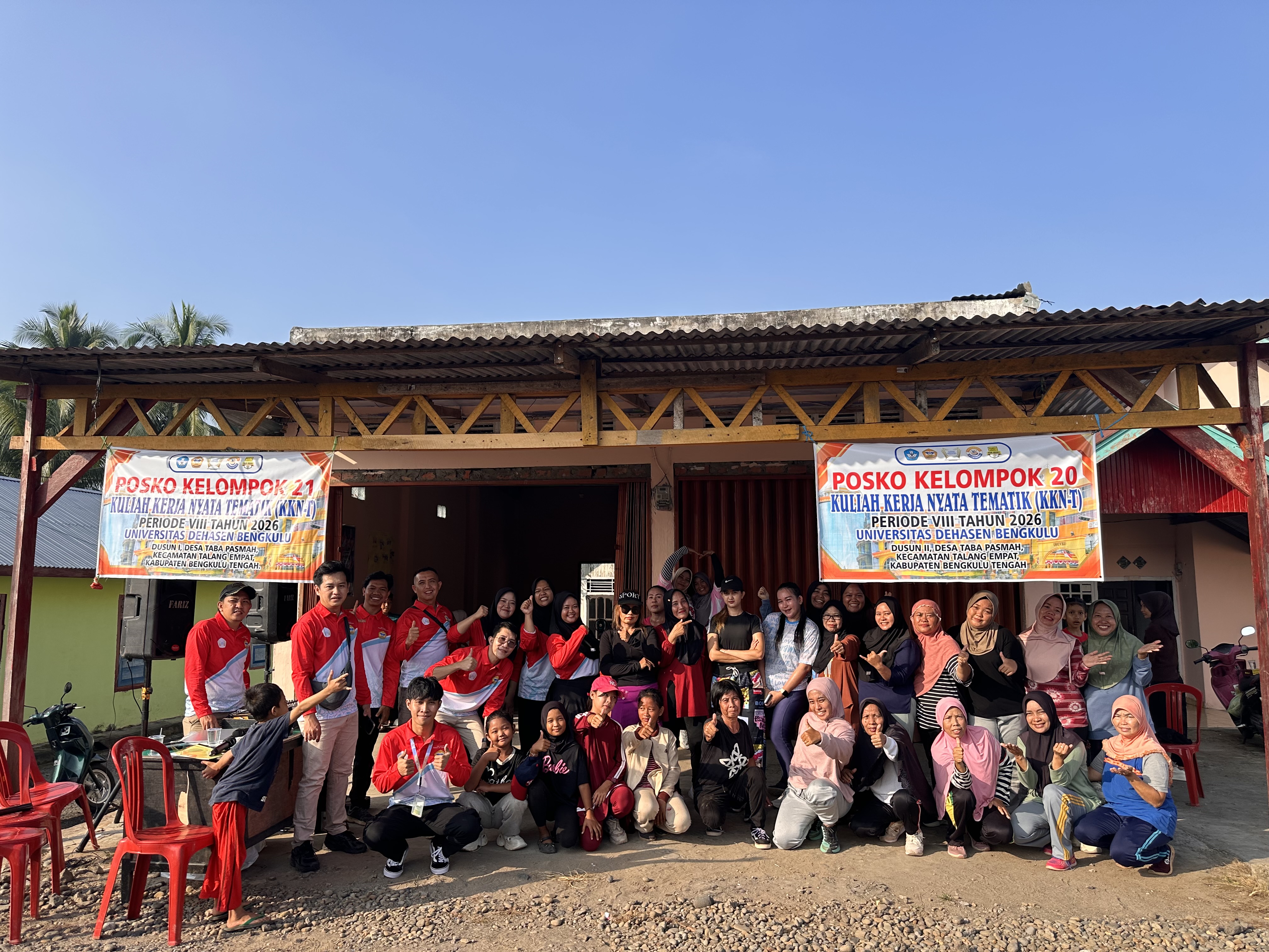 Kegiatan senam bersama desa taba pasmah