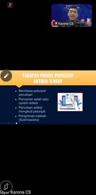 pembekalan KKN-T kelas b via zoom meeting 