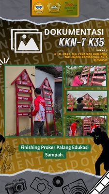 Tahap tetak pembuatan pelang sampah 