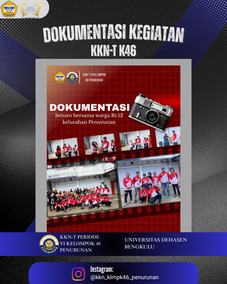 Kegiatan senam bersama warga rt.12 penurunan kkn t kelompok 46