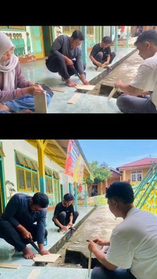 HARI KEDUA PEMBUATAN PLANG PETUNJUK ARAH RT